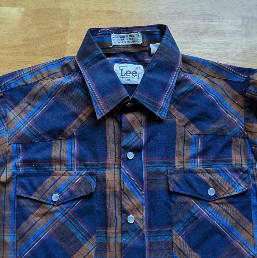 Vintage Lee western plaid shirt